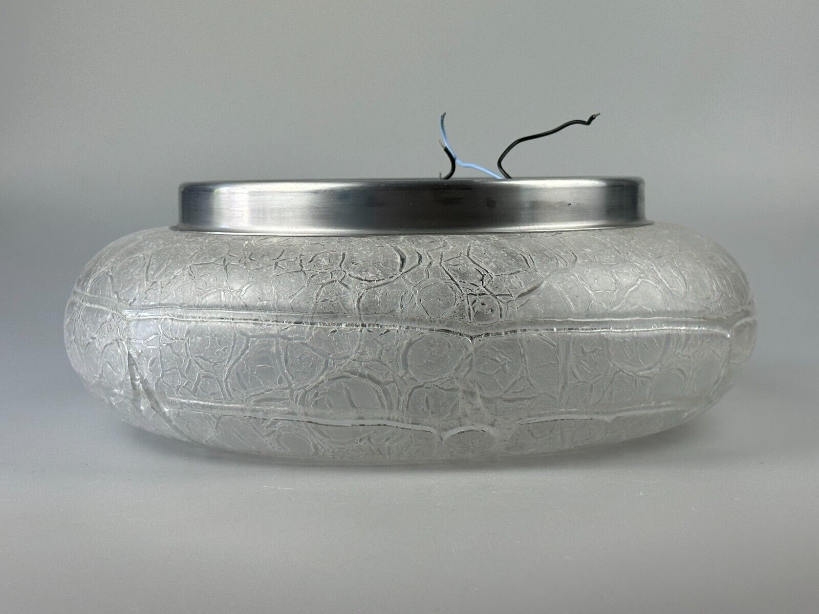 60s 70s ceiling lamp Plafoniere Ice Glass Doria Germany Space Age Design