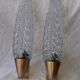 Paire d'appliques laiton et verre
