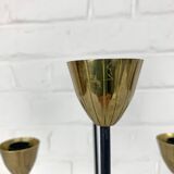 Brass and metal candlestick by Gunnar Ander for Ystad Metall, Sweden, 1950s