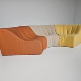 Kwok Hoi Chan "Chromatic" modular sofa in orange, yellow and cream.