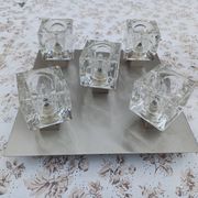 Vintage Aluminum and Glass Pendant Lamp