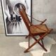 Fauteuil pliant en bambou et cannage