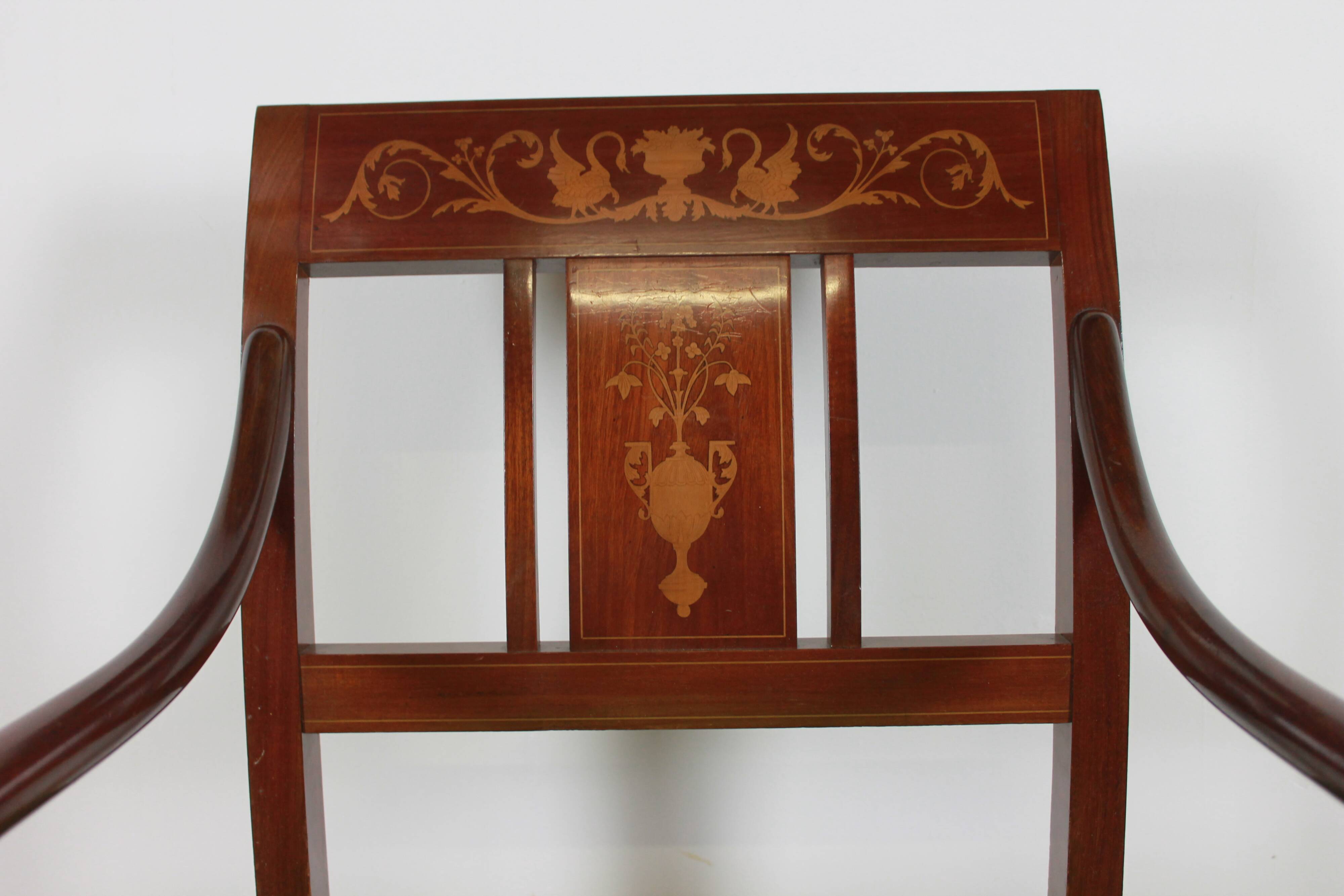 Empire style armchairs