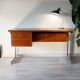 Ordo desk, teak, 1970, chrome cantilever footing