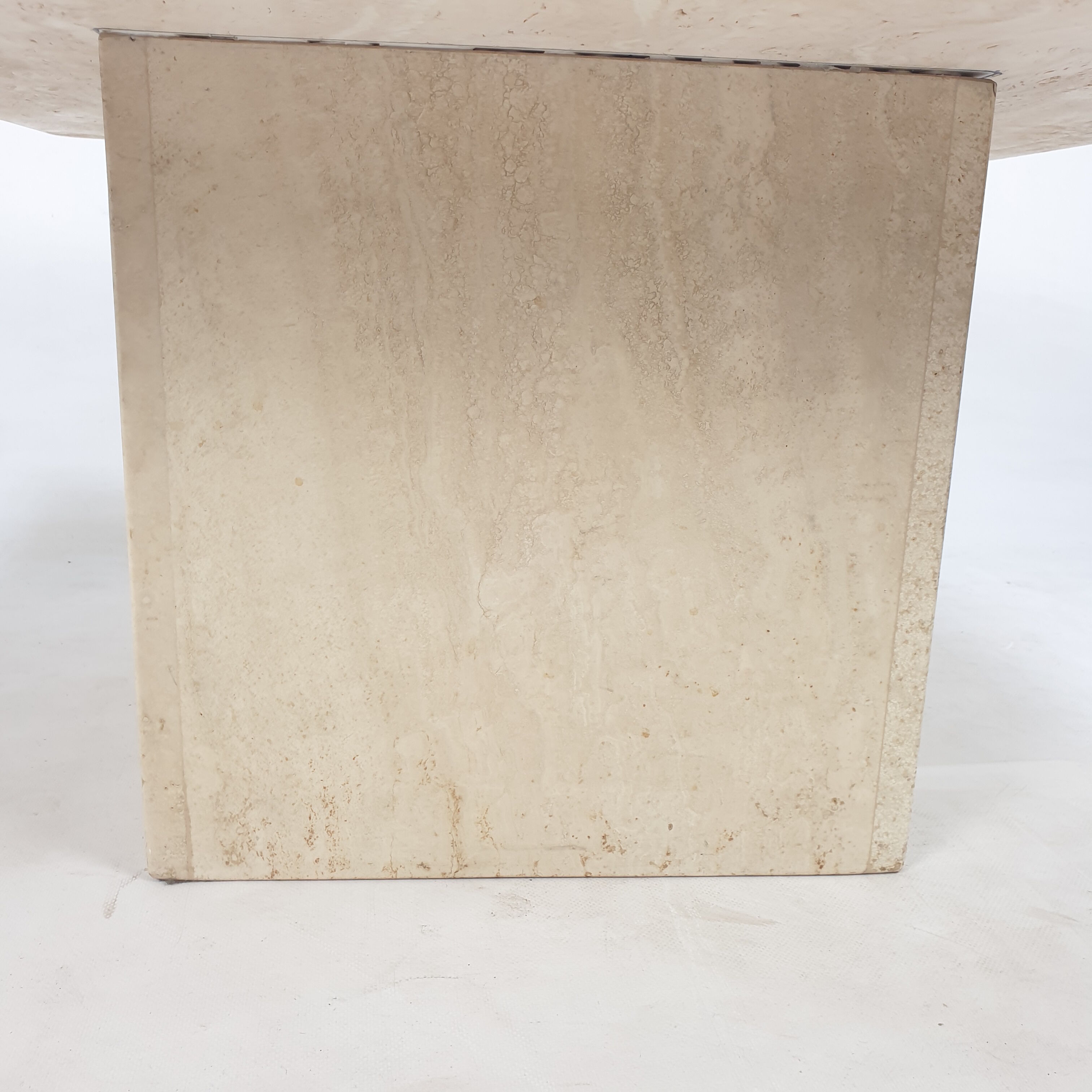 Italian Travertine Coffee Table, 1980s