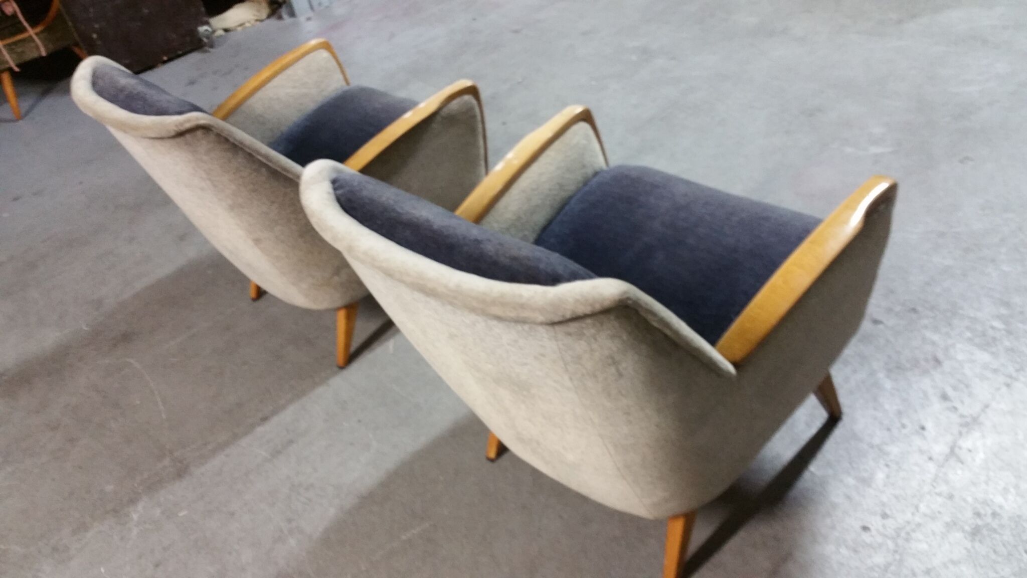 Bi color armchair of the 59/60