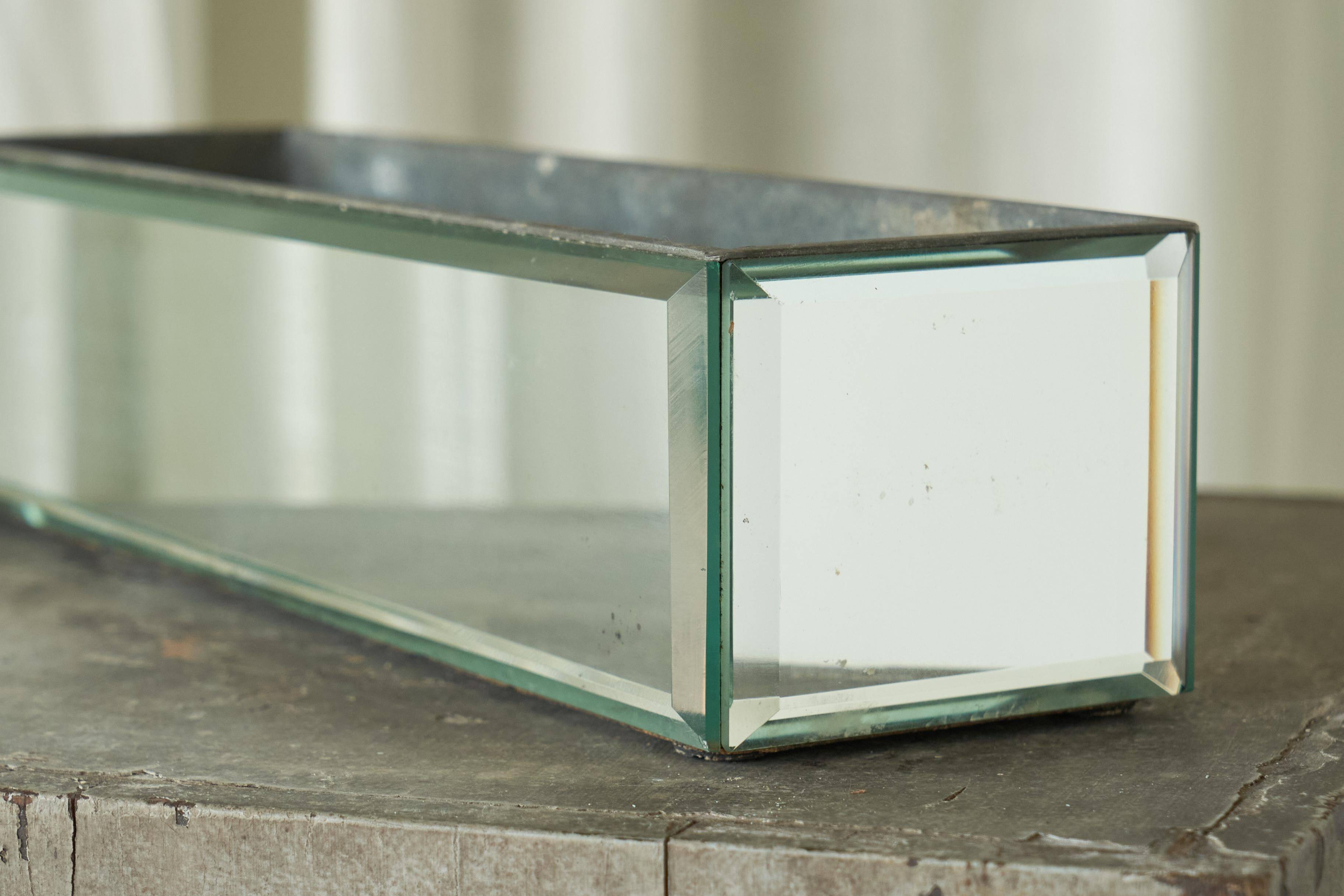 Art Deco vase in faceted mirrored glass, 1930s