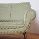 Curved silk sofa by Gigi Radice, 1950