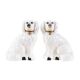 Figurines de chien en céramique, style anglais, années 1970, fabriquées en Angleterre.