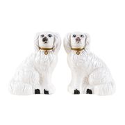Ceramic dog figurines, English style, 1970s, made in England
