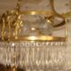 bronze and brass chandelier with 6 arms from the early 20th century