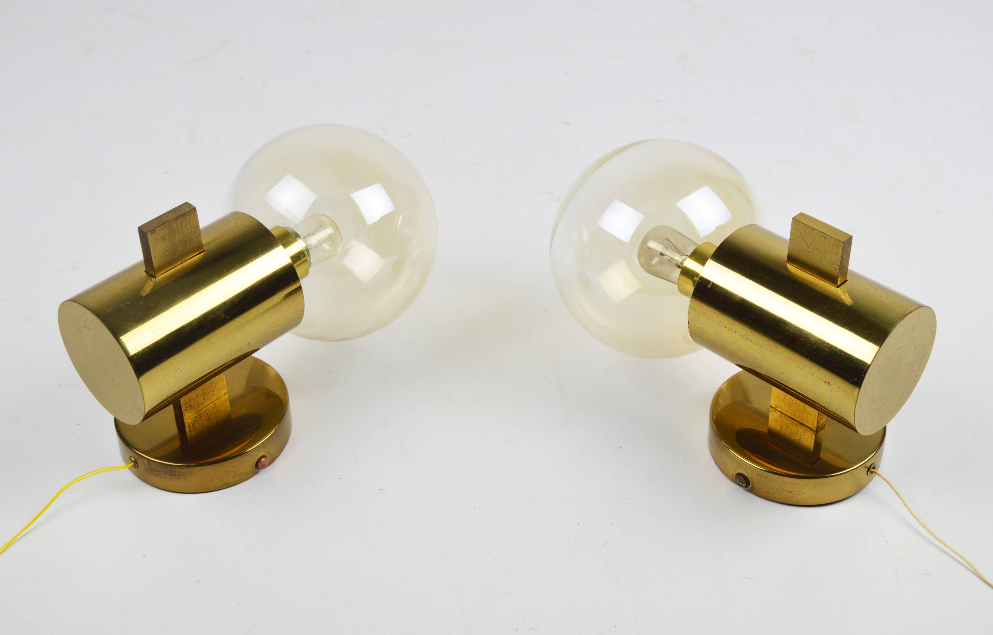 Wall lamps by H. A. Jakobsson, Sweden, 1960s