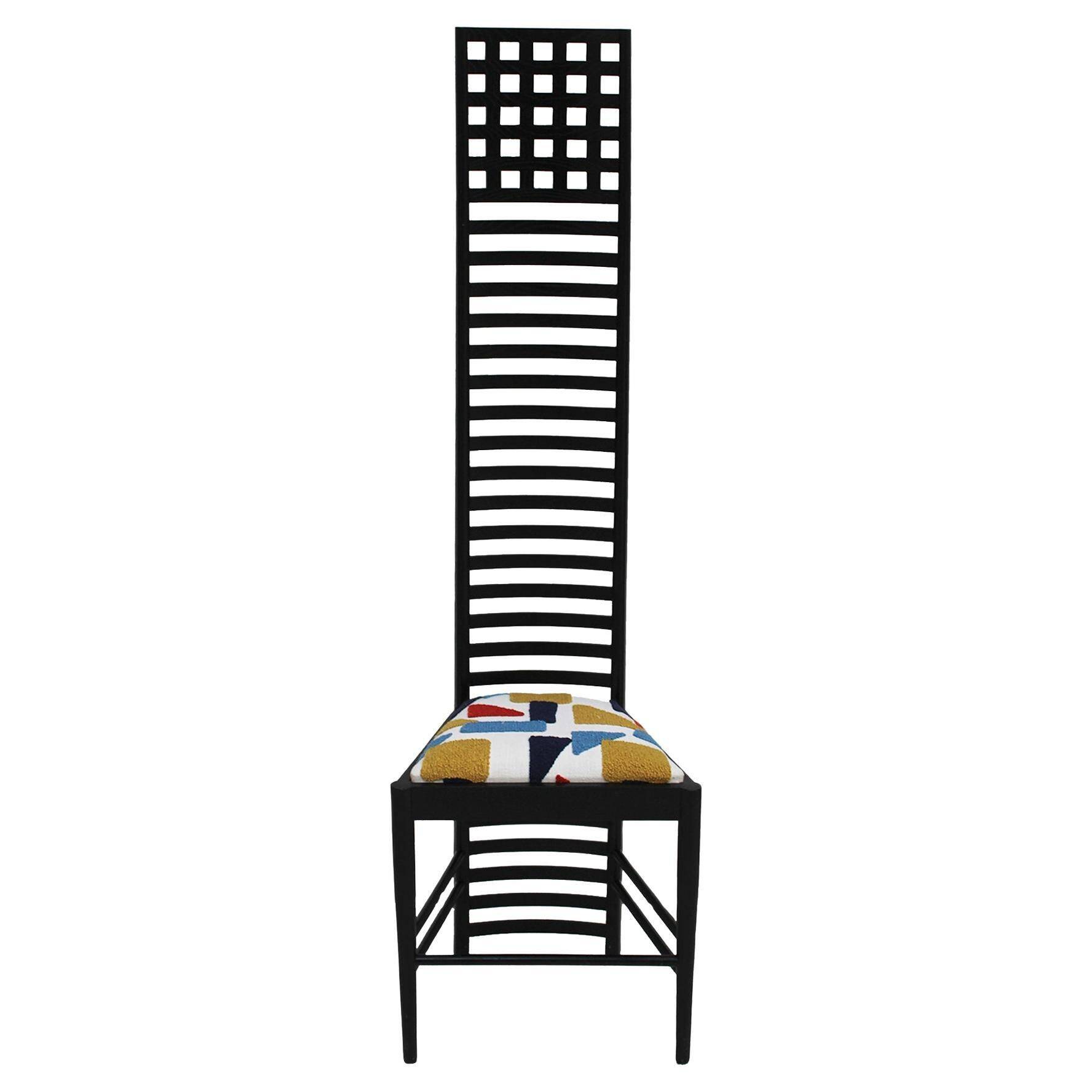 Mid-Century Modern Mackintosh "292 Hill House 1" Black Italian Ashwood Chair