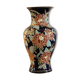 Vase fleuri en céramique émaillée