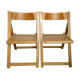 Pair of folding chairs with seat year 60 years