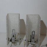 2 perspex wall sconces, 1970