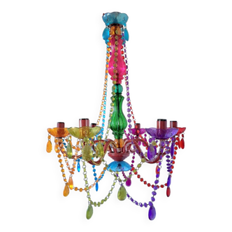 Colorful tassel chandelier