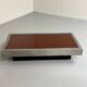 Ancienne table basse verre et chrome design italien des années 70 vintage