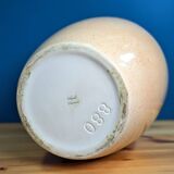 Beige textured ceramic vase with fruit decoration in a raised band, 32cm, numbered
