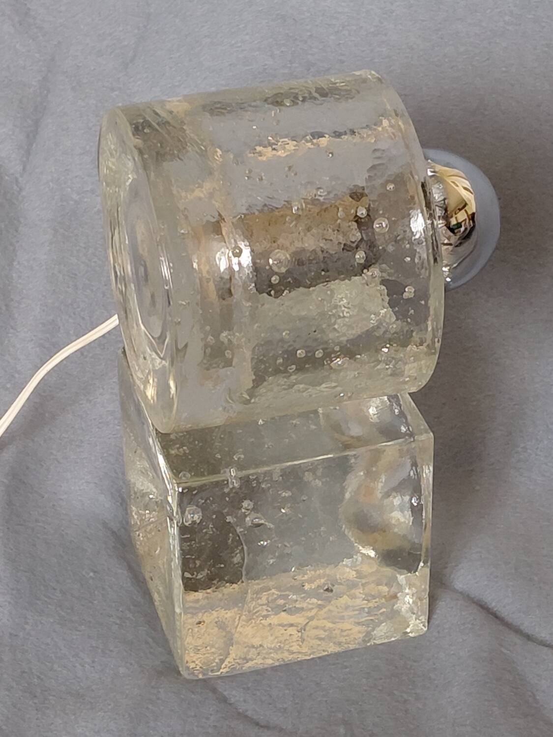 Albano Poli "ice block" table lamp