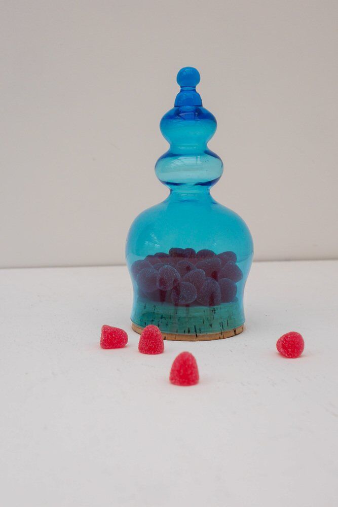 Candy box in handblown art glass by Bertil Vallien for Kosta Boda, 1970s