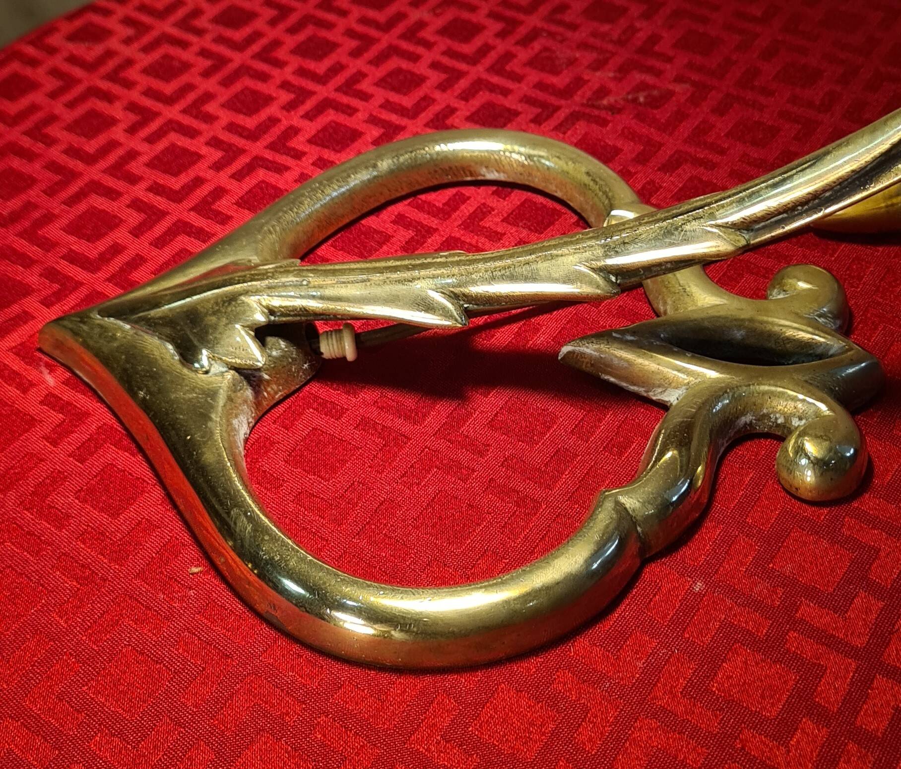 bronze and brass art nouveau lamp h 45x30 superb glass tulip 1930 elec