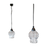 Paire de suspensions globe verre