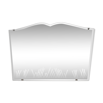 Bevelled and chiseled mirror 59x41cm