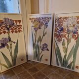 Original flower triptych