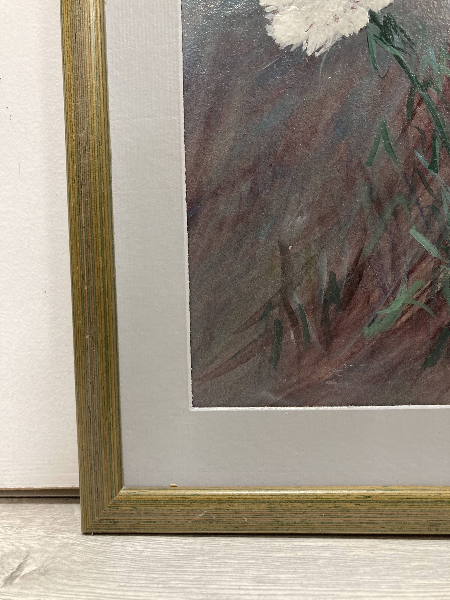 Peinture vintage aux oeillets