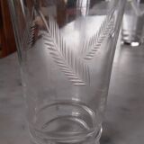 8 water glasses cut with sheaves of wheat from the 50s-60s