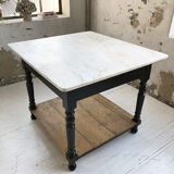 Butcher's table work central island marble