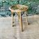 Tabouret en rotin vintage années 1960