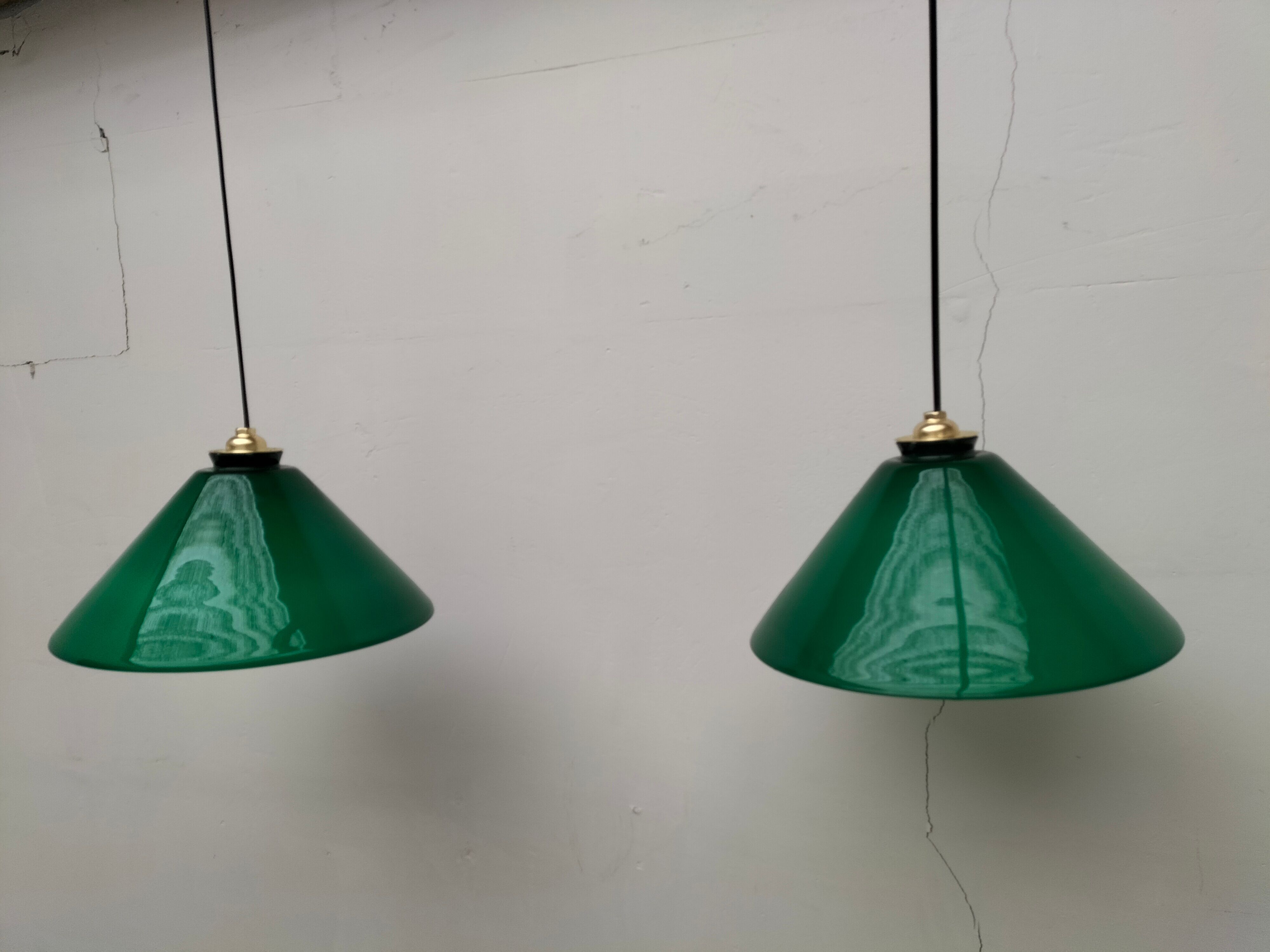 Green opaline pair