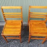 Pair of René Gabriel chairs in beech