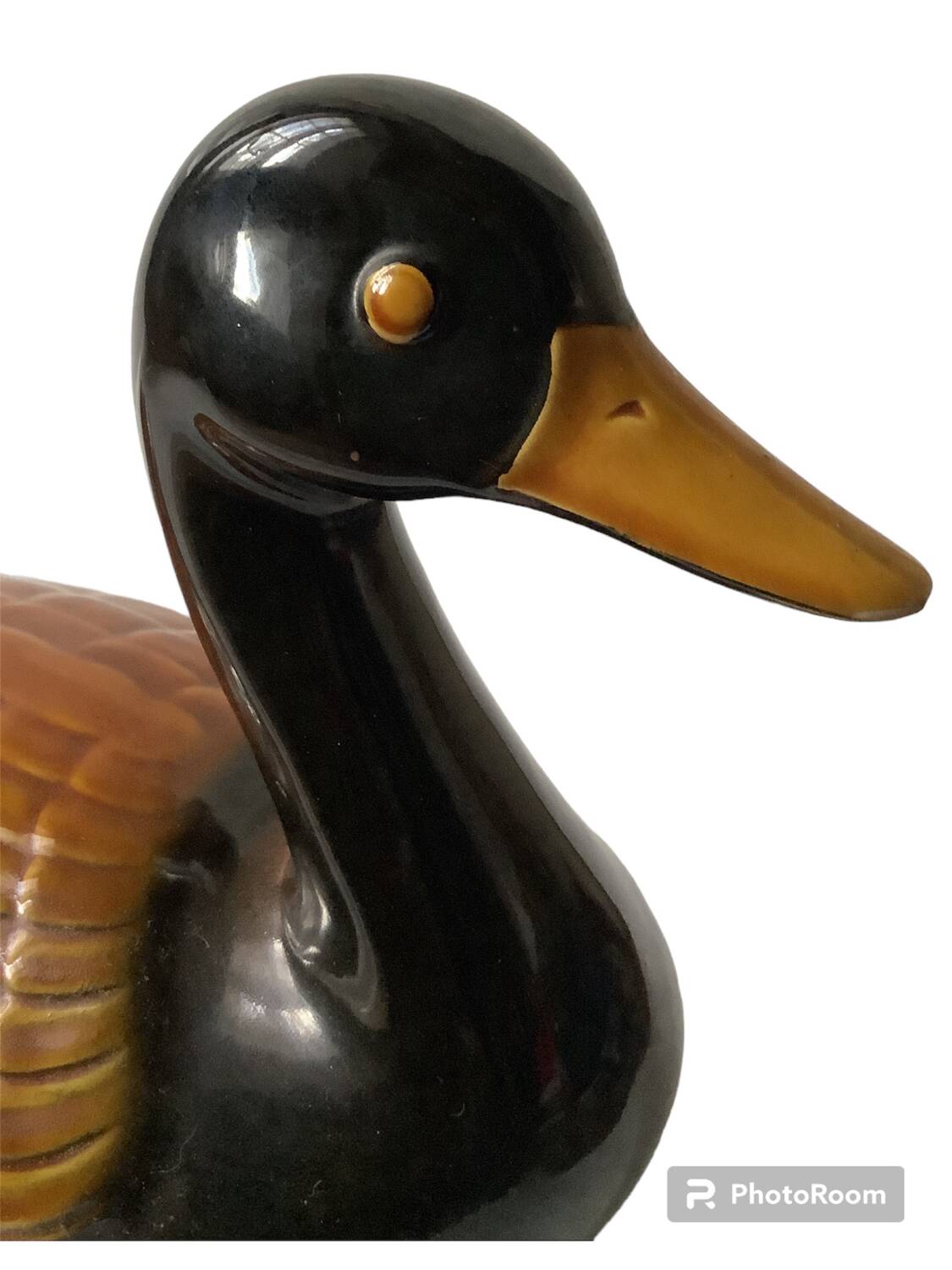 Large vintage ceramic duck