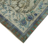 Handmade contemporary oriental 1970s 161 cm x 291 cm blue carpet
