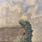 Old painting, landscape of Brittany, signed and dated 1931