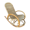 Rocking-chair in bamboo and rattan
