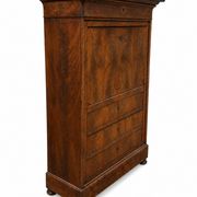 Flamed Mahogany Secretary - Louis-Philippe Period, 19th Century