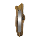 Vintage free-form mirror in solid wood.