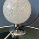 Vintage chrome table lamp with glass shade