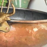 Cache-pot suspendu aux 3 buffles vintage