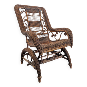 Fauteuil rocking chair - rotin