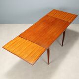 Vintage teak veneer table, Italian design from the 1960s, original