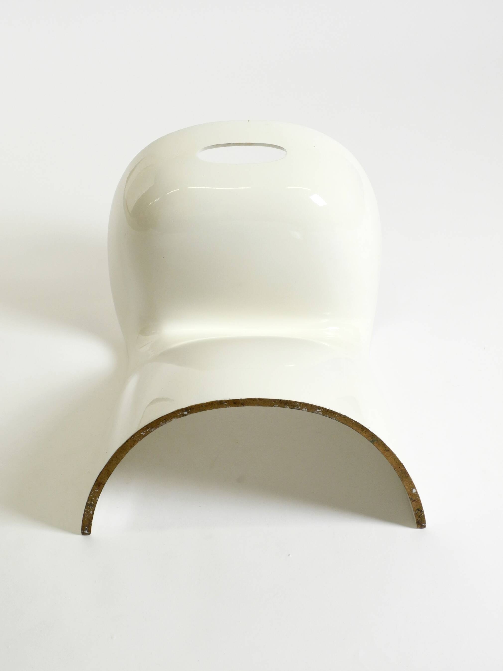White stool by Winfried Staeb from the 1970s for the Form + Life Collection