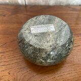 Antique Polished Marble Votive Candle Holder Round Circa 1980 Vintage