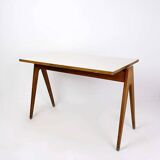 Vintage beech table compass feet by Robin Day for Hille, United Kingdom 1950s