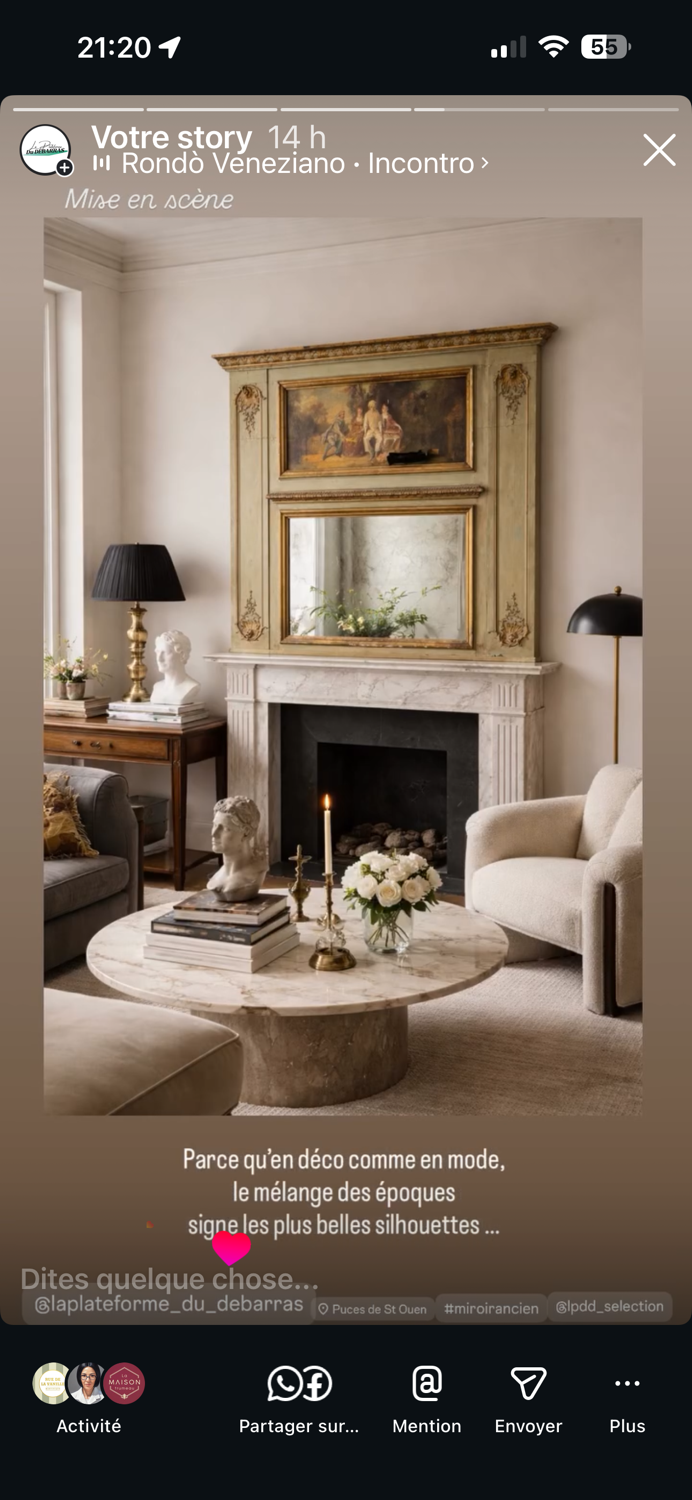 Louis XV trumeau mirror