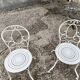 Garden furniture 4 places wrought iron old vintage xxeme